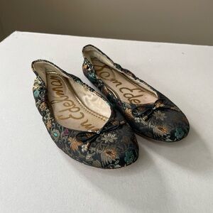Sam Edelman Felicia Flats Shoes Gold Shimmer Size 7.5